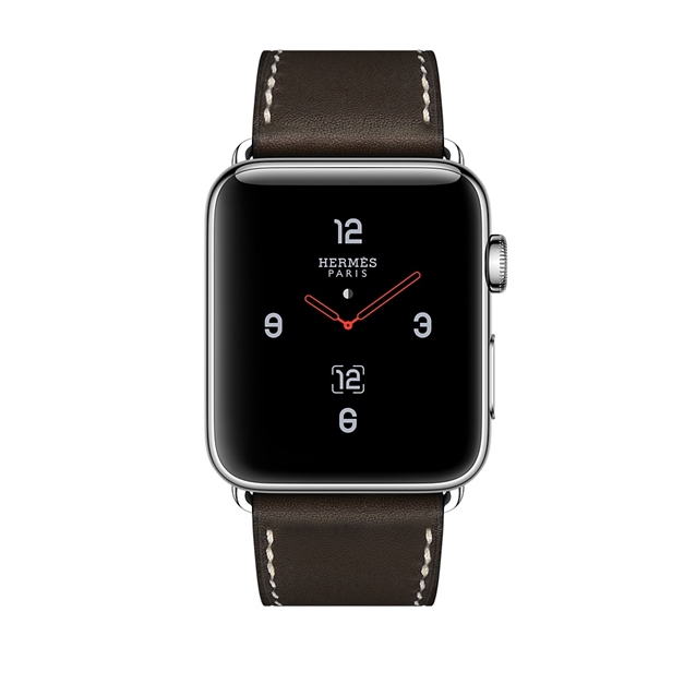 واچ سری3 هرمس 42mm مدل Deployment Buckle قهوه ای
